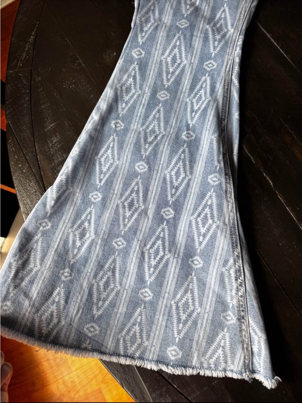 Rock and roll Aztec Print Flared Jeans - Picture 2 of 3